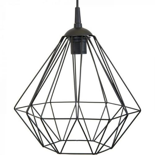 Stropné svietidlo Diamond 25 cm čierne
