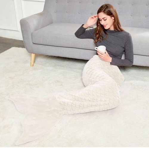 Deka z mikrovlákna mořská panna DecoKing Siren béžová