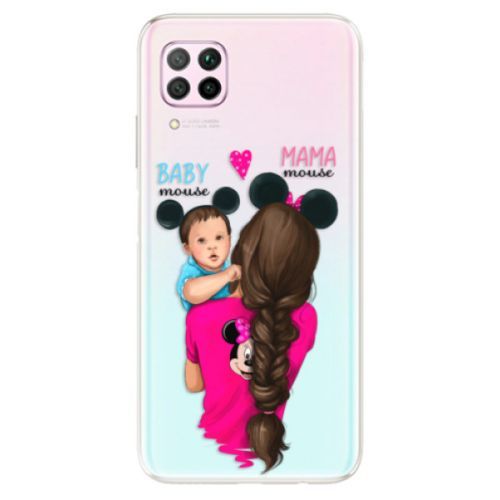 Odolné silikónové puzdro iSaprio - Mama Mouse Brunette and Boy - Huawei P40 Lite
