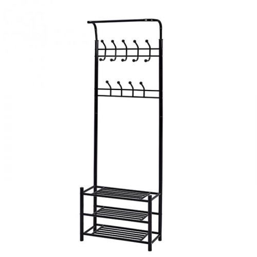 Věšák s botníkem BARNUM černá Tempo Kondela