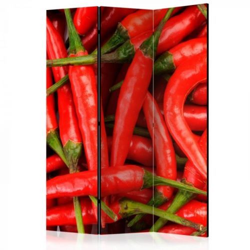 Paraván Chili pepper - background Dekorhome 135x172 cm (3-dílný)