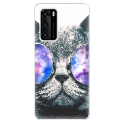 Odolné silikónové puzdro iSaprio - Galaxy Cat - Huawei P40
