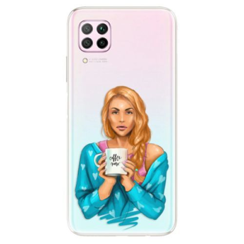 Odolné silikónové puzdro iSaprio - Coffe Now - Redhead - Huawei P40 Lite