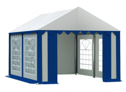 Zahradní párty stan 4x4m bílá / modrá EKONOMY