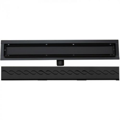 Odtokový žľab nízky MEXEN FLAT BLACK 50 cm - vzor G18