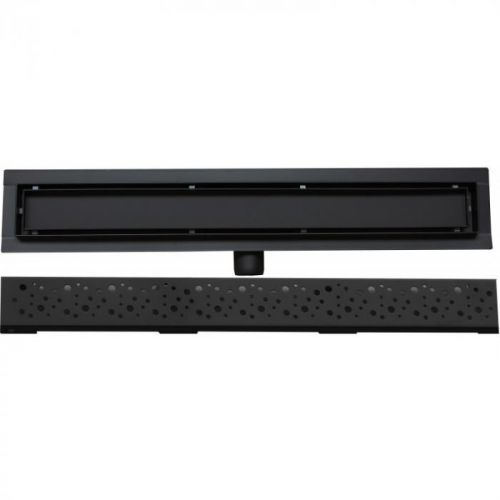 Odtokový žľab nízky MEXEN FLAT BLACK 80 cm - vzor G12