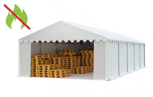 Skladový stan 5x10m bílá EKONOMY - nehořlavý