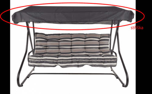 Stříška k houpačce MILANO 01090-06 šedá Dajar