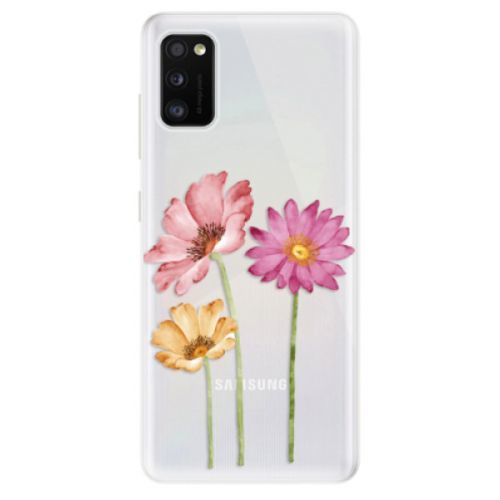 Odolné silikónové puzdro iSaprio - Three Flowers - Samsung Galaxy A41