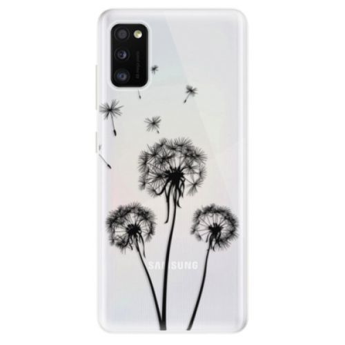 Odolné silikónové puzdro iSaprio - Three Dandelions - black - Samsung Galaxy A41