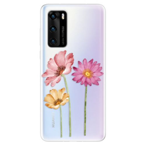 Odolné silikónové puzdro iSaprio - Three Flowers - Huawei P40