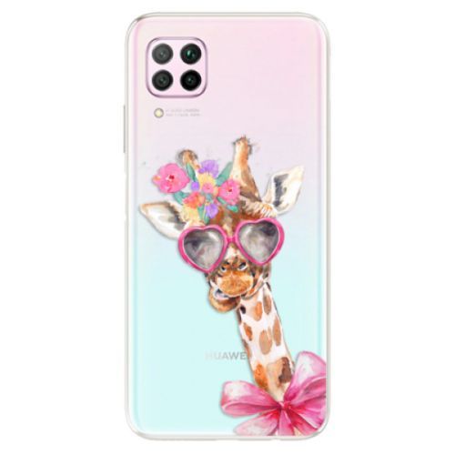 Odolné silikónové puzdro iSaprio - Lady Giraffe - Huawei P40 Lite