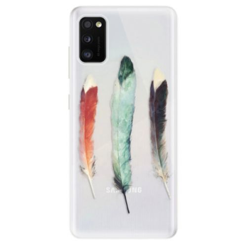 Odolné silikónové puzdro iSaprio - Three Feathers - Samsung Galaxy A41