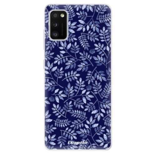 Odolné silikónové puzdro iSaprio - Blue Leaves 05 - Samsung Galaxy A41