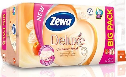 Zewa Deluxe Aquatube Cashmere Peach toaletný papier 16ks