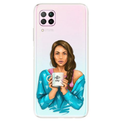 Odolné silikónové puzdro iSaprio - Coffe Now - Brunette - Huawei P40 Lite