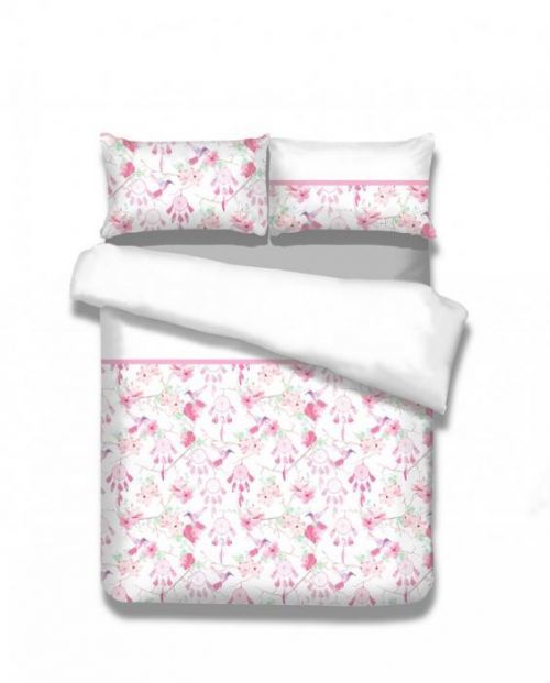 Flanelové povlečení AmeliaHome Dream Catcher bílo-růžové