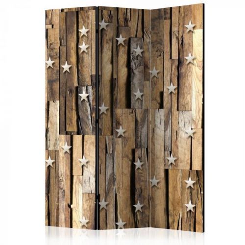 Paraván Wooden Constellation Dekorhome 135x172 cm (3-dílný)