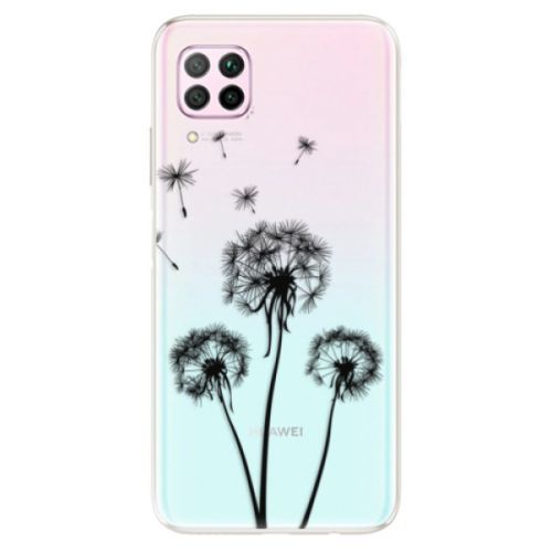 Odolné silikónové puzdro iSaprio - Three Dandelions - black - Huawei P40 Lite