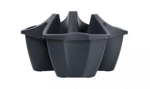 Truhlík na zábradlí CROWL antracit 48cm