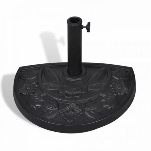 Stojan pro půlkruhové slunečníky černý Dekorhome