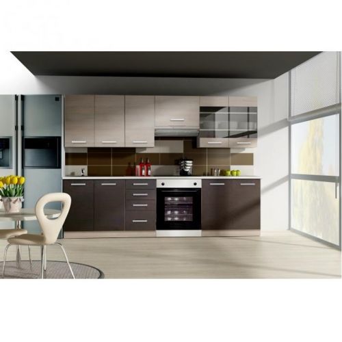 Kuchyňská linka KLANTON 240 dub světle šedý / dub tmavý Tempo Kondela