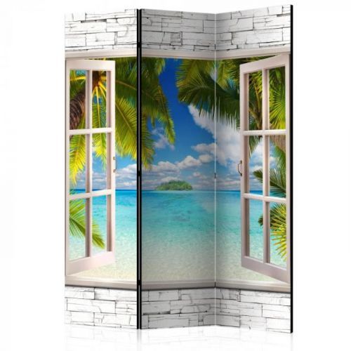 Paraván Dream Island Dekorhome 135x172 cm (3-dílný)