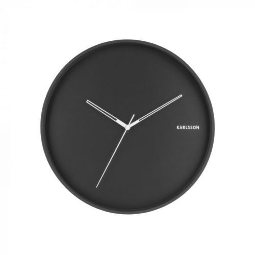Čierne nástenné hodiny Karlsson Hue, ø 40 cm
