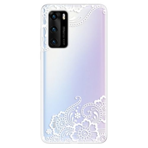 Odolné silikónové puzdro iSaprio - White Lace 02 - Huawei P40