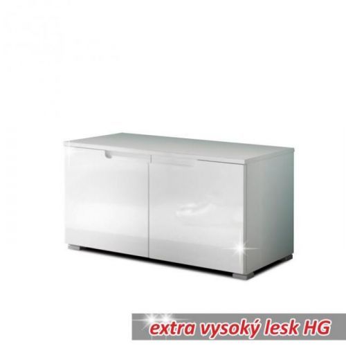 Botník SPACE bílá extra vysoký lesk Tempo Kondela