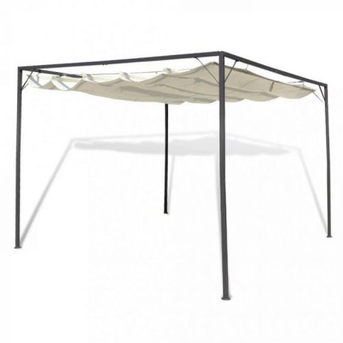 Zahradní altán se zatahovací střechou Dekorhome Bílá