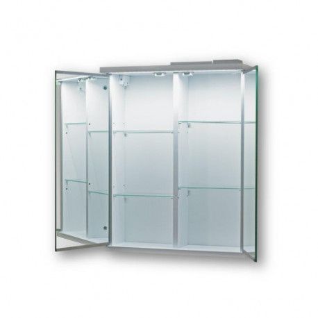 HOPA - Vrchní zrcadlová skříňka NICE s LED osvětlením - 60 × 64 ×15 cm (OLNNIC60)
