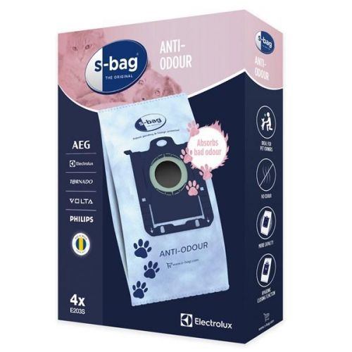 Sáčky pre vysávače Electrolux E203S... Syntetické sáčky - s-bag® Anti-Odour, ideální pro majitele domácích mazlíčků.