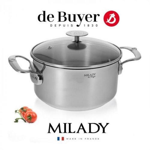 Hrniec s pokrievkou de Buyer Milady 3427.20... Nerezový hrnec, skleněná poklice, objem 3 l.