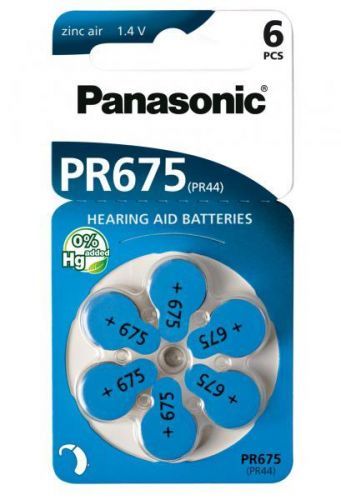 Batéria do načúvacích prístrojov Panasonic PR675, blistr 6ks...