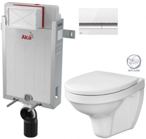 /SET - SET Renovmodul - předstěnový instalační systém + tlačítko M1720-1 + WC CERSANIT DELFI + SOFT SEDÁTKO (AM115/1000 M1720-1 DE2)