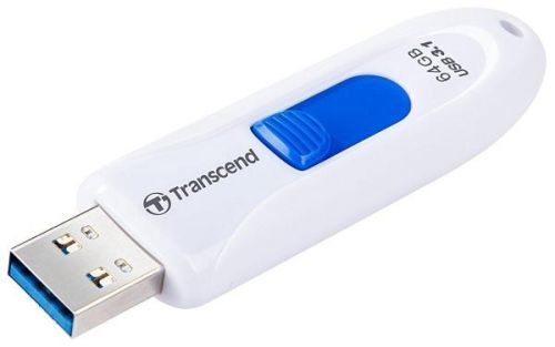 USB flash disk Transcend JetFlash 790W 64GB biela/modrá... USB Flash 64 GB, USB 3.1, 100MB/s čtení, 40MB/s zápis
