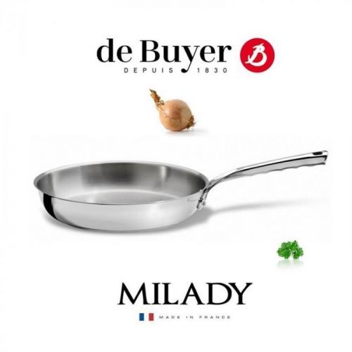 Panvica de Buyer Milady 3412.24 nerez... Ideální pro smažení, prudké opečení, flambování, průměr 24 cm, objem 1,2 l.
