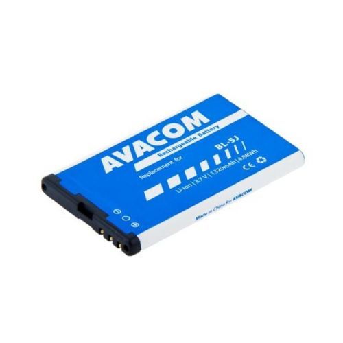 Avacom pro Nokia 5230, 5800, X6, Li-Ion 1320mAh (Gsno-BL5J-S1320... Baterie pro mobilní telefon značky NOKIA. Náhrada za akumulátor BL-5J.