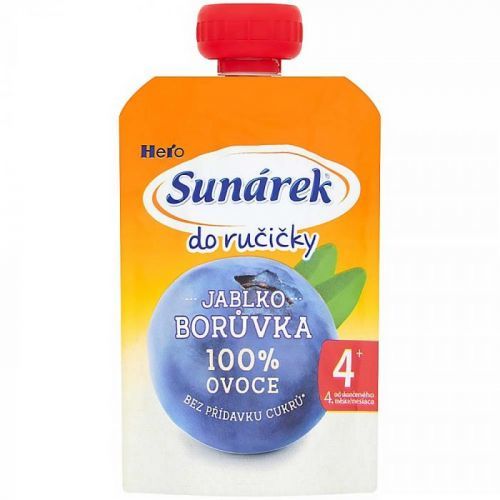 SUNÁREK Do Ručičky Jablko čučoriedka 100% ovocia 100 g