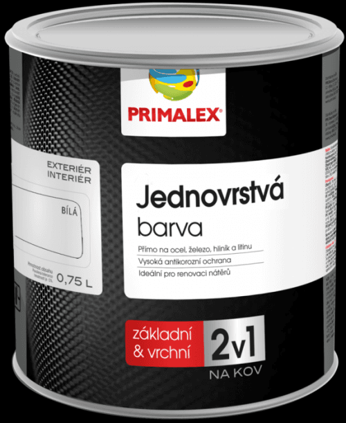 PRIMALEX Primalex 2v1 - základná a vrchná farba v jednom - tmavá sivá - 2,5 L