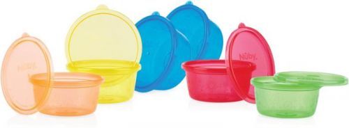 NUBY Miska na desiatu s viečkom, 300 ml, 6m+ (6 ks)
