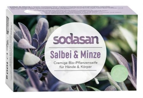 SODASAN BIO pleťové mydlo CREAM šalvia a mäta - 100g 100g