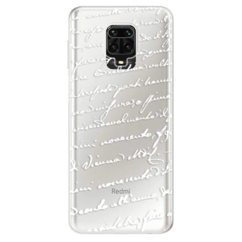 Odolné silikónové puzdro iSaprio - Handwriting 01 - white - Xiaomi Redmi Note 9 Pro / Note 9S