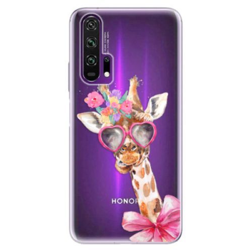 Odolné silikónové puzdro iSaprio - Lady Giraffe - Honor 20 Pro