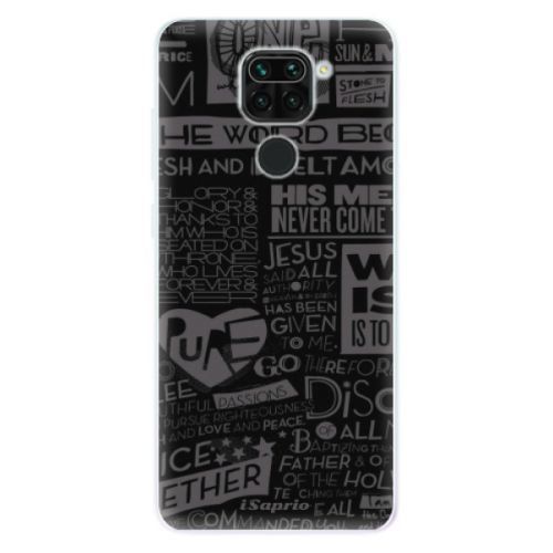 Odolné silikónové puzdro iSaprio - Text 01 - Xiaomi Redmi Note 9