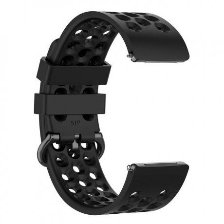 Fitbit Versa / Versa 2 Pole Silicone remienok, Black