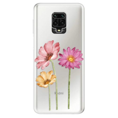 Odolné silikónové puzdro iSaprio - Three Flowers - Xiaomi Redmi Note 9 Pro / Note 9S