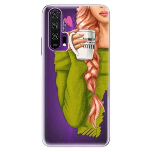 Odolné silikónové puzdro iSaprio - My Coffe and Redhead Girl - Honor 20 Pro