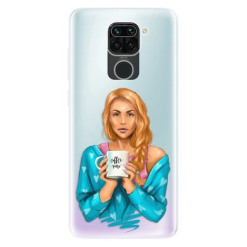 Odolné silikónové puzdro iSaprio - Coffe Now - Redhead - Xiaomi Redmi Note 9